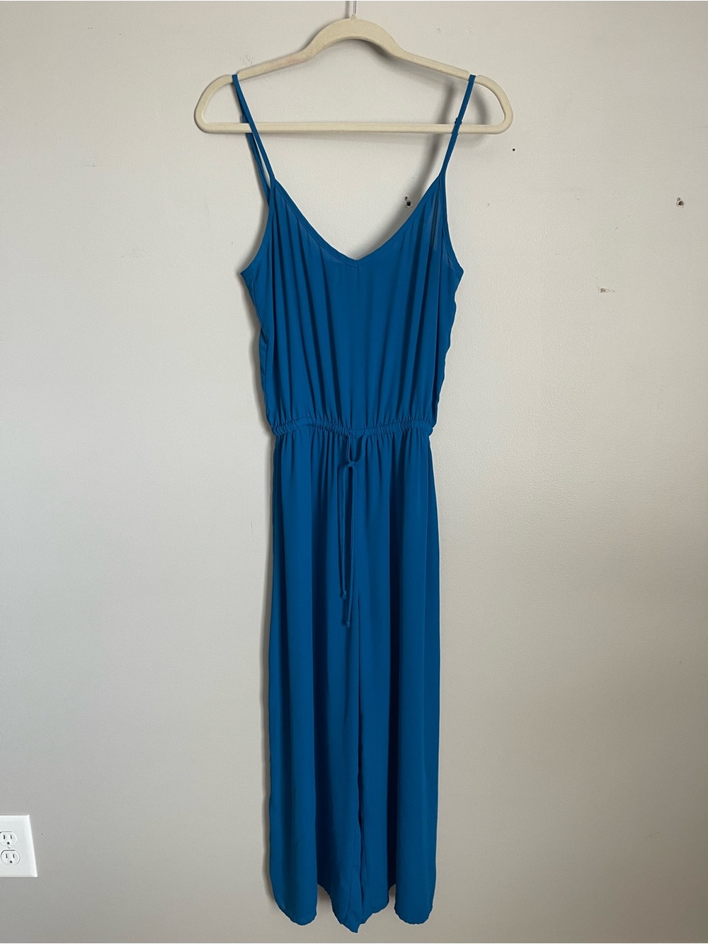 SHOW ME YOUR MUMU Blue Cropped Jumpsuit Sz M